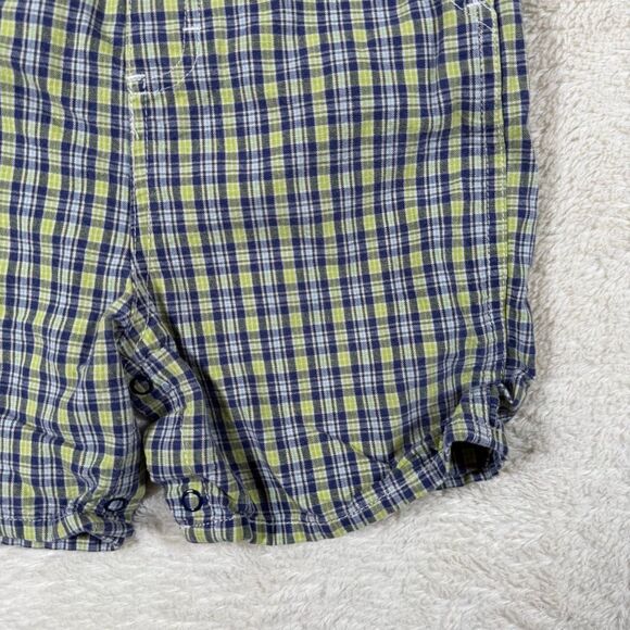 Vintage OshKosh B’Gosh Plaid Frog Boys Overalls - Picture 3 of 7
